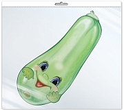 *ФМ1-17516 ПЛАКАТ ВЫРУБНОЙ А4 В ПАКЕТЕ. Кабачок (двухсторонний, ВД-лак, в индивидуальной упаковке, с европодвесом и клеевым клапаном)