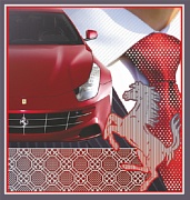 М-10352 Мини-открытка двойная. Мужская атрибутика (без текста, серебряная фольга)