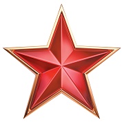 М-17996 Вырубная фигурка. Звезда патриотическая (двухсторонняя, ВД-лак, для аппликаций)