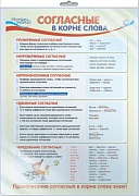 *ПЛ-12902 Плакат А3. Согласные в корне слова (в индивидуальной упаковке с европодвесом и клеевым клапаном)