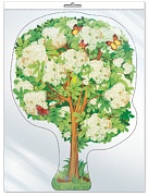 *Ф-9317 ПЛАКАТ ВЫРУБНОЙ А3 В ПАКЕТЕ. Рябина весенняя (УФ-лак, в индивидуальной упаковке, с европодвесом и клеевым клапаном)