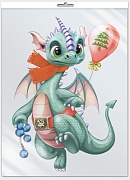 Ф-15226 ПЛАКАТ ВЫРУБНОЙ А3+ В ПАКЕТЕ. Дракон мальчик (двухсторонний, в индивидуальной упаковке, с европодвесом и клеевым клапаном)