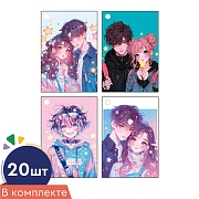 *БК-17972 Комплект бирок. Аниме (20 шт: 4 вида по 5 шт., без текста)