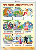 *Демонстрационный плакат А2. Правила антитеррора (в индивидуальной упаковке с европодвесом и клеевым клапаном)