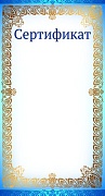 ШМ-9468 Мини-диплом. Сертификат (фольга) (формат 109х202 мм)