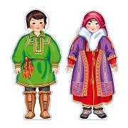 *КБ-18040 Комплект для оформления интерьера со скотчем. Народы России. Ханты и манси (2 плаката А3, блестки в лаке)