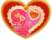 ВА-8087 Валентинка-сердечко большая 