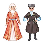 *КБ-18043 Комплект для оформления интерьера со скотчем. Народы России. Чеченцы(2 плаката А3, УФ-лак)