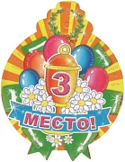 М-3257 Медаль. 3 место (блестки в лаке)