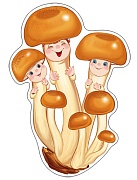 ФМ-10828 Плакат вырубной А4. Гриб - Опята (с блестками в лаке) - группа Грибы