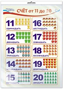 *ПЛ-8561 ПЛАКАТ А3 В ПАКЕТЕ. Счет от 11 до 20 (в индивидуальной упаковке, с европодвесом и клеевым клапаном)